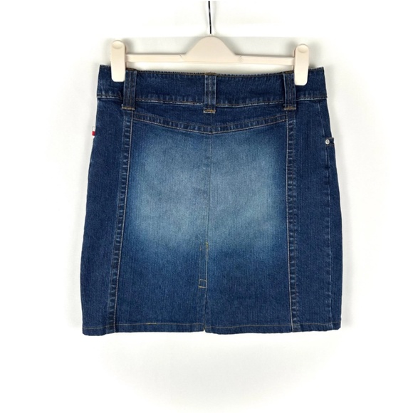 Vintage Y2K ‘Tommy Jeans’ Mini Denim Pencil Skirt in Dark Indigo Wash - Small - Picture 6 of 10